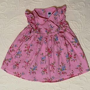 Janie and Jack pink floral dress Size 0-3 month